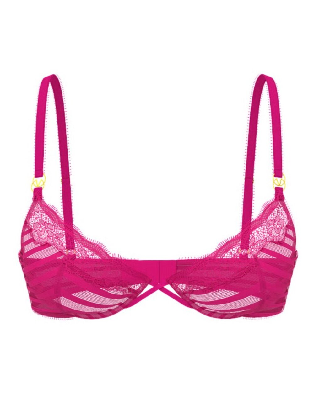 New! Victoria’s Secret Pink Tease Unlined Stripe Demi Bra 34DDD 34915